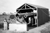 Image: Telescope used to observe a total solar eclipse, Sobral, Brazil, 1919
